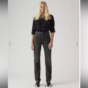 NWT Levi's Women's Charcoal Straight Leg Jeans 501® ORIGINAL FIT